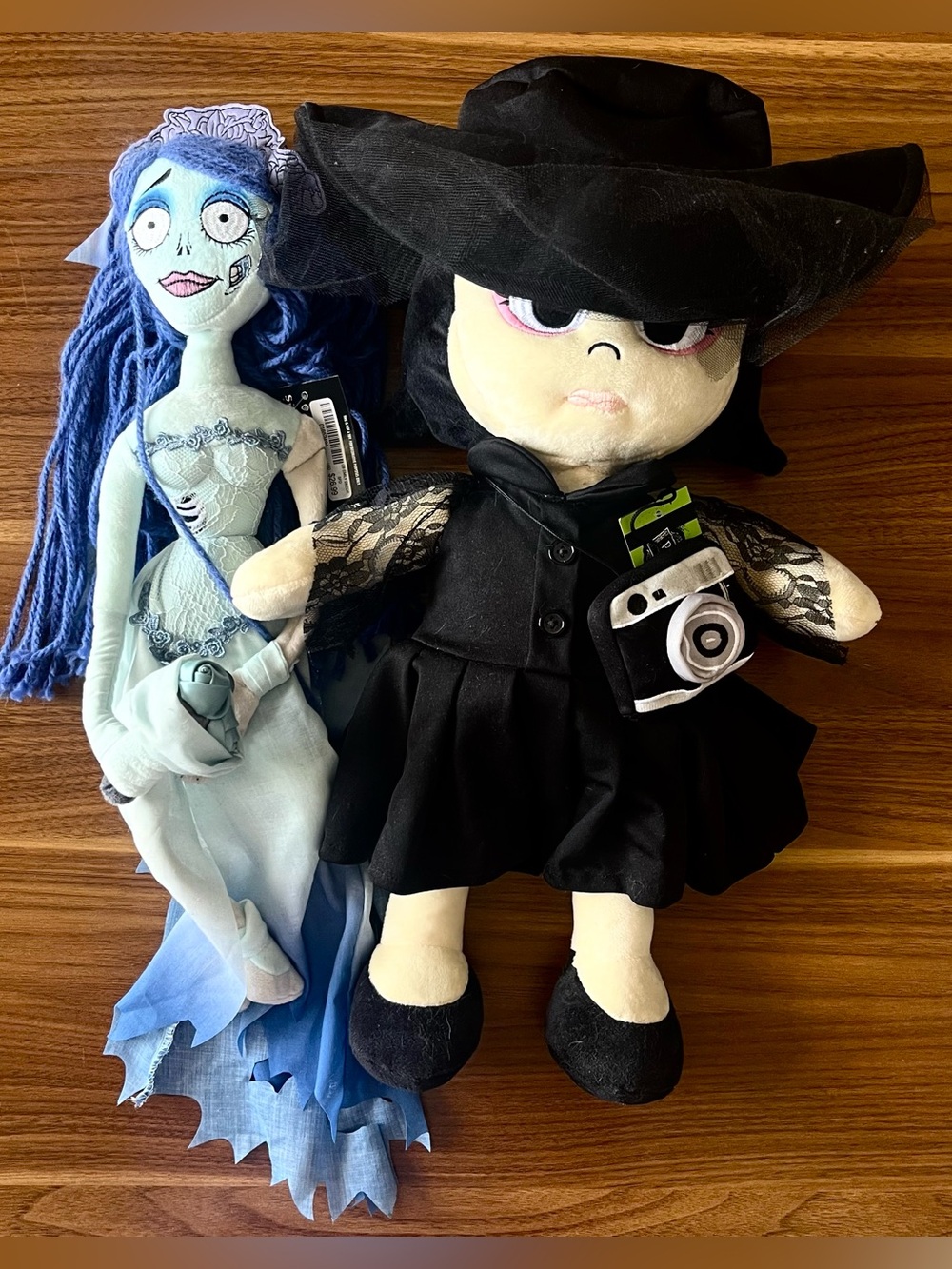 NEW Spirit Halloween Corpse Bride Emily & Beetlejuice Lydia Deetz Plush Bundle